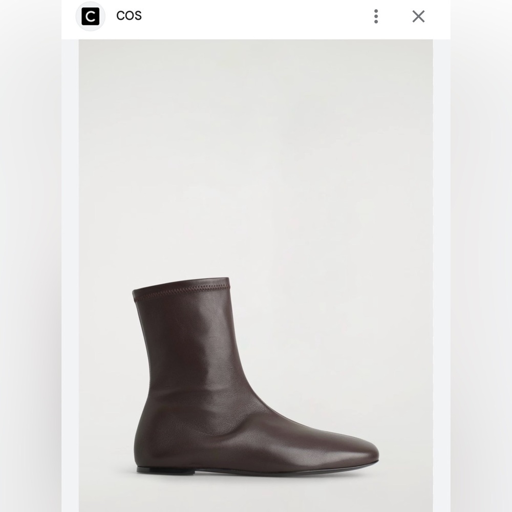 COS women’s leather brown sock boots